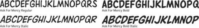 Ask for Mercy Font Preview
