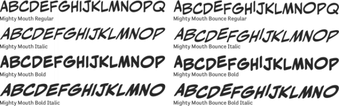 Mighty Mouth Font Preview