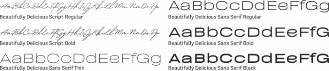 Beautifully Delicious Font Preview