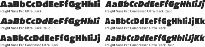 Freight Sans H Pro Ultra Blacks Font Preview
