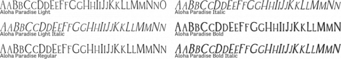 Aloha Paradise Font Preview