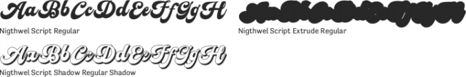 Nigthwel Script Font Preview