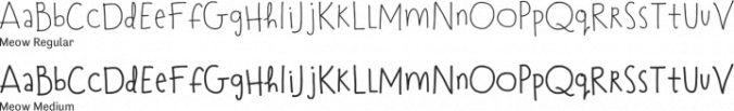 Meow Font Preview