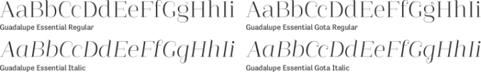 Guadalupe Essential Font Preview