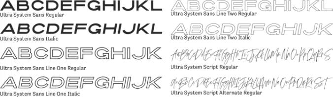 Ultra System Font Preview