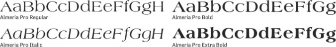 Almeria Pro Font Preview