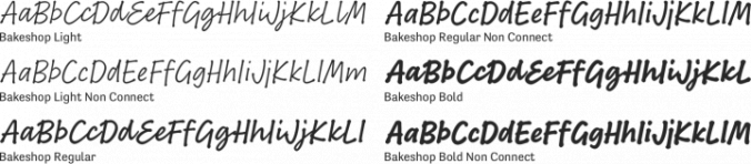 Bakeshop Font Preview