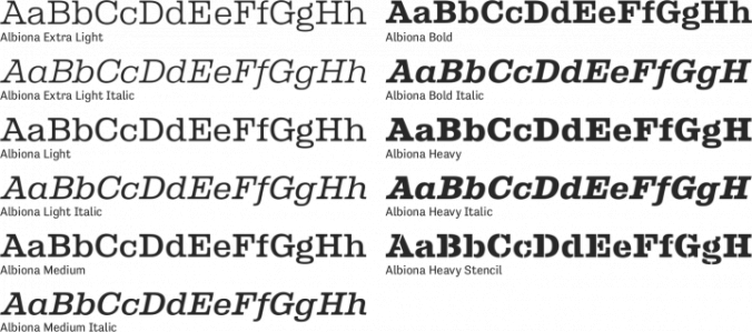 Albiona Font Preview