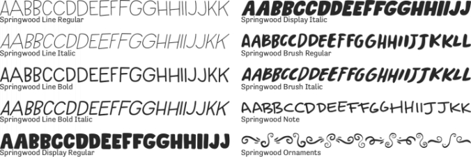 Springwood Font Preview