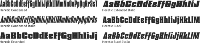 Heretic Font Preview