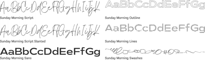 Sunday Morning Font Preview