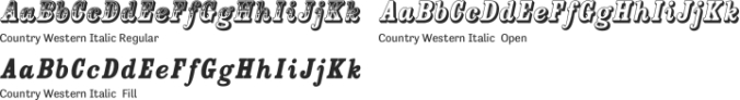 Country Western Italic Font Preview
