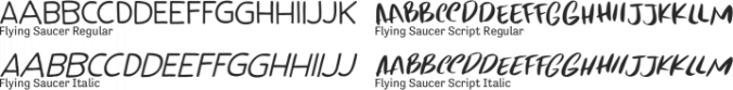 Flying Saucer Font Preview