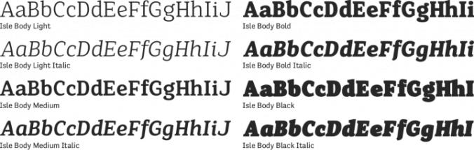 Isle Body Font Preview
