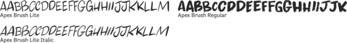 Apex Brush Font Preview