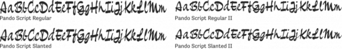 Pando Script Font Preview