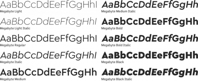 Megabyte Font Preview