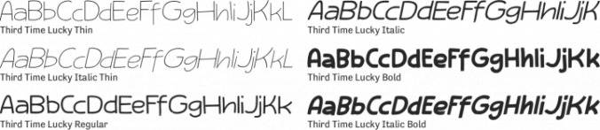 Third Time Lucky Font Preview
