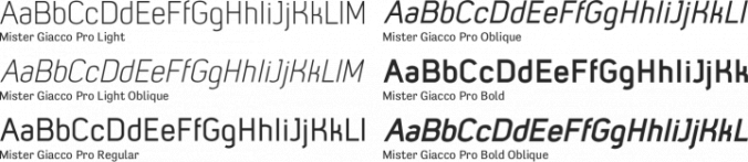 Mister Giacco Pro Font Preview