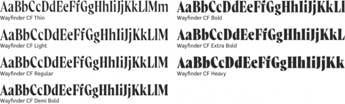 Wayfinder CF Font Preview