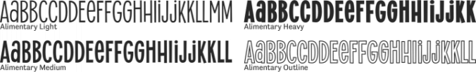 Alimentary Font Preview
