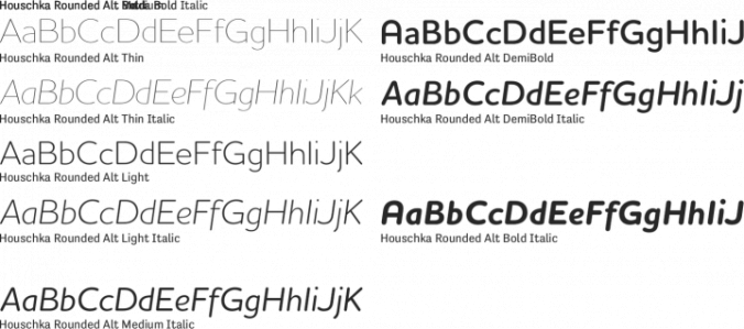 Houschka Rounded Alt Font Preview