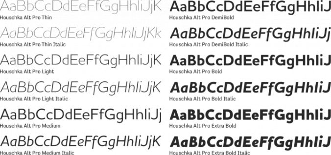 Houschka Alt Pro Font Preview