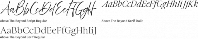 Above the Beyond Font Preview