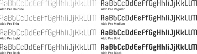 Aldo Pro Font Preview