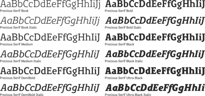 Precious Serif Font Preview