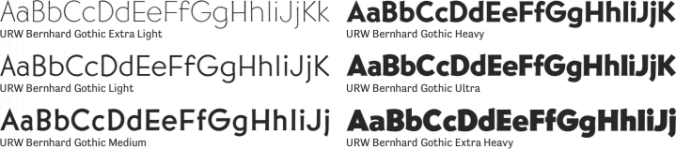 URW Bernhard Gothic Font Preview