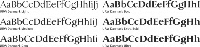 URW Danmark Font Preview