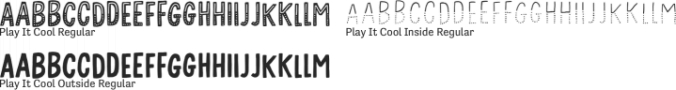 Play it cool Font Preview
