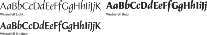 Winterfell Font Preview