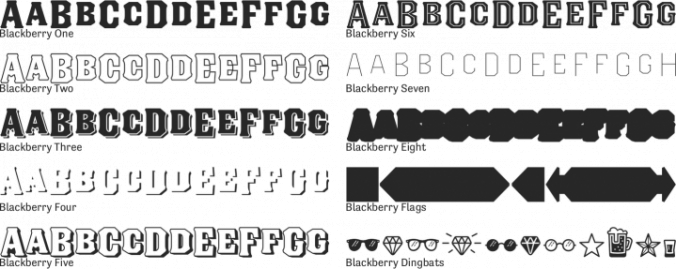 Blackberry Font Preview