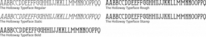 The Holloway Typeface Font Preview
