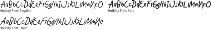 Holiday Font Font Preview