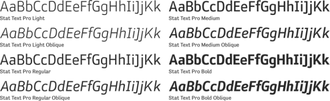 Stat Text Pro Font Preview