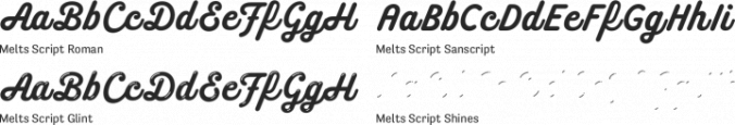 Melts Script Font Preview