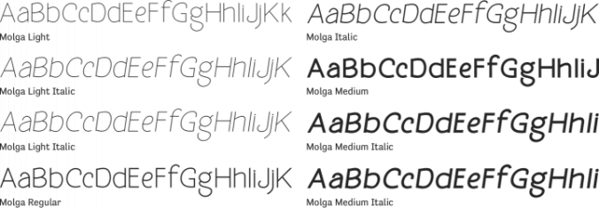 Molga Font Preview