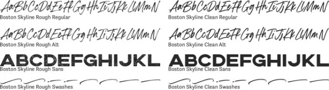 Boston Skyline Font Preview