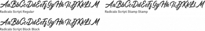 Radicals Script Font Preview