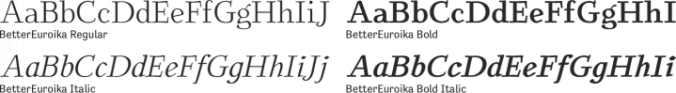 BetterEuroika Font Preview
