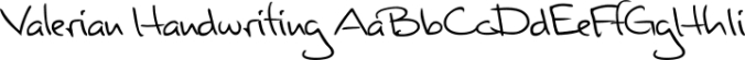 Valerian Handwriting Font Preview