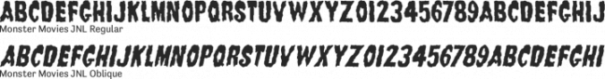 Monster Movies JNL Font Preview