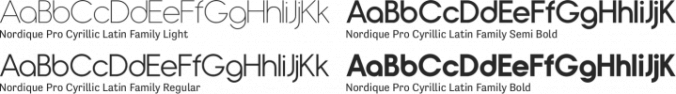 Nordique Pro Cyrillic Font Preview