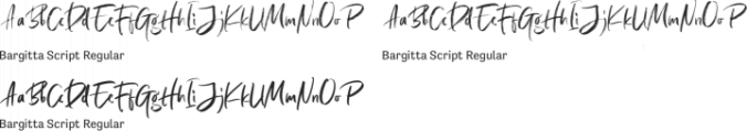 Bargitta Script Font Preview