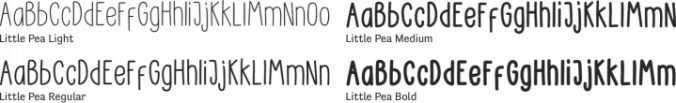 Little Pea Font Preview
