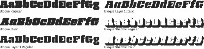 Bloque Font Preview