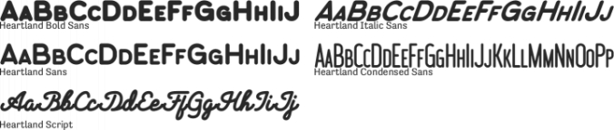 Heartland Font Preview